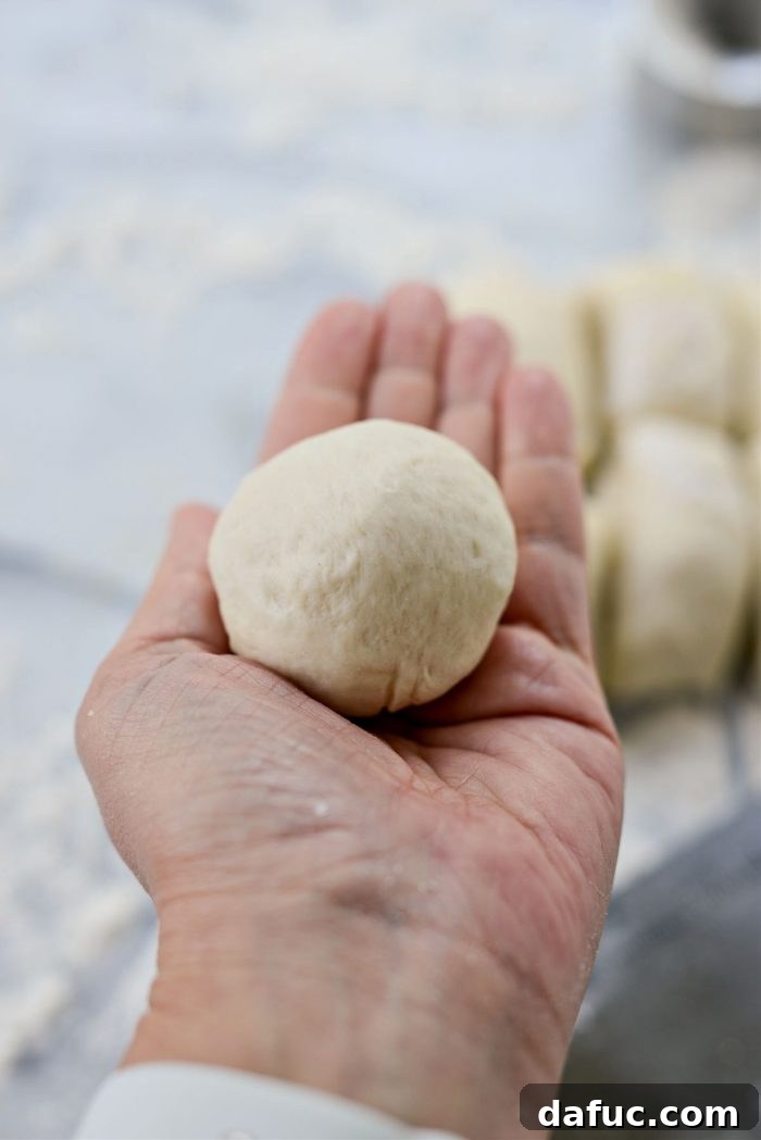 Bite-Sized Pita Pockets 16 Expertly shaping individual pita dough portions into smooth, round balls