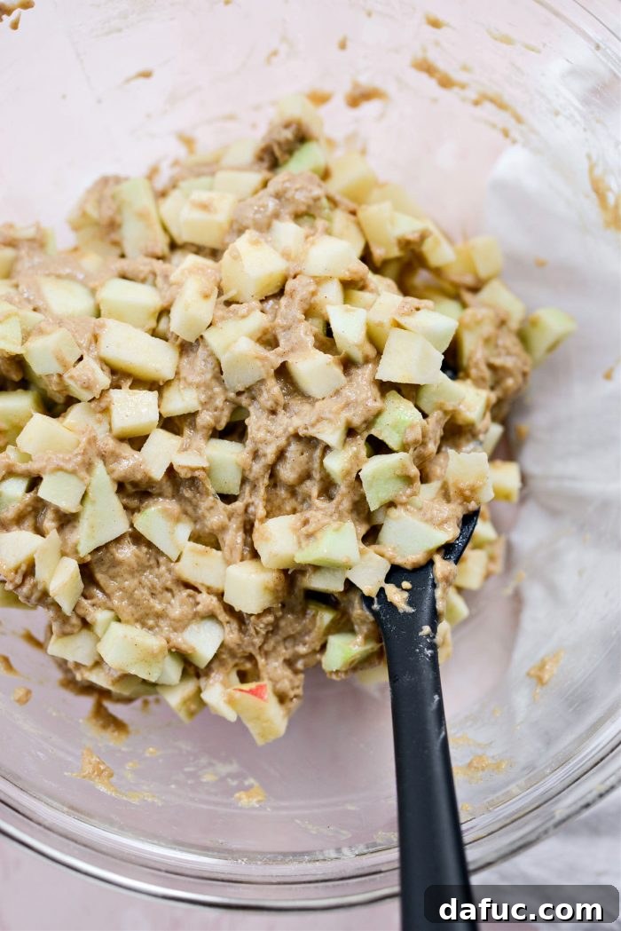 Guilt-Free Air Fryer Apple Fritters 10 Diced apples mixed into the fritter batter