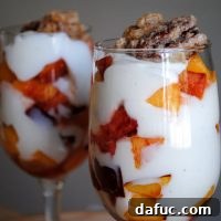 Sunrise Nectarine Parfaits with Vanilla Bean Yogurt and Caramelized Nut Crunch 14 Vanilla Bean Yogurt and Nectarine Parfait with Candied Nuts