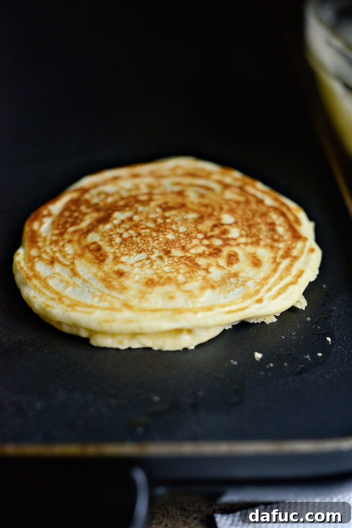 Bright Lemon Blueberry Pancakes 14 flip and repeat cooking pancakes