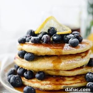 Lemon Blueberry Pancakes recipe card image
