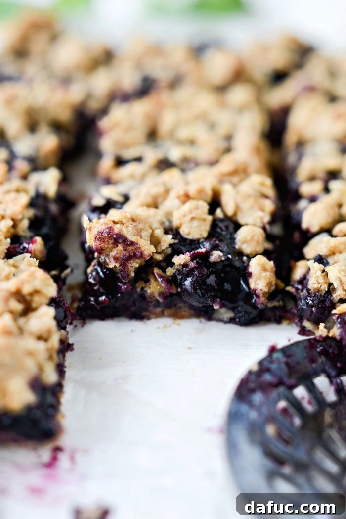 The Story of 2021 13 Delicious Blueberry Crumb Pie Bars on a cooling rack