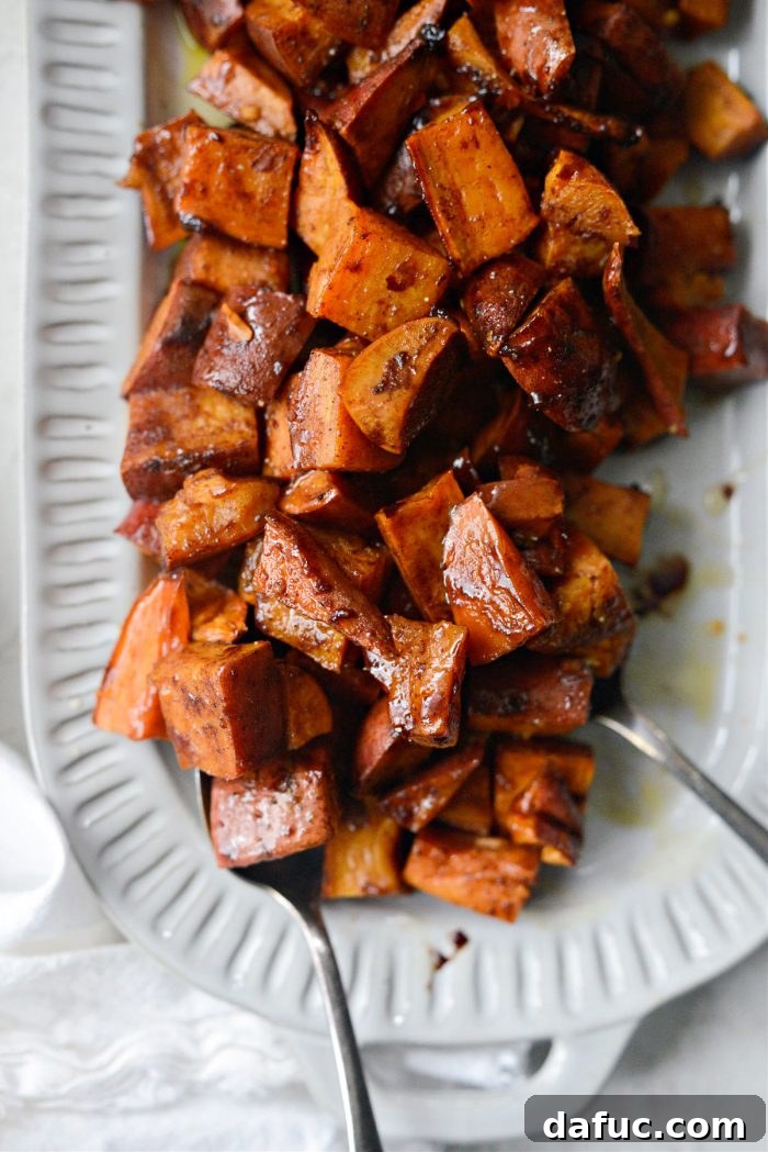 The Story of 2021 20 Delicious Cinnamon Roasted Hot Honey Sweet Potatoes with a sticky glaze