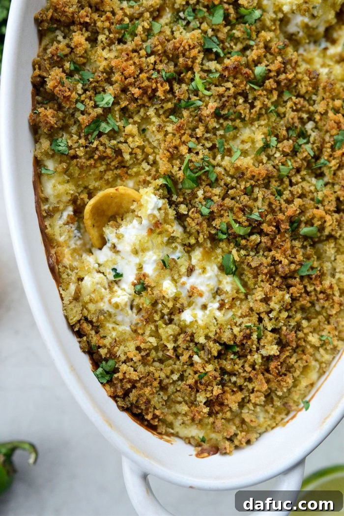 The Story of 2021 28 A warm, bubbly Jalapeno Popper Dip with corn chips