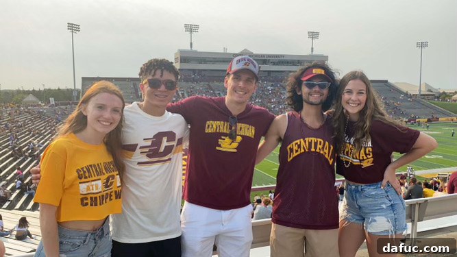 The Story of 2021 44 Haileigh and friends at a college football game