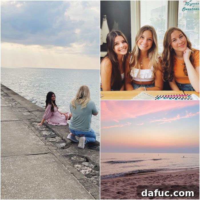 The Story of 2021 47 Malloree with her sister and best friend during their senior trip
