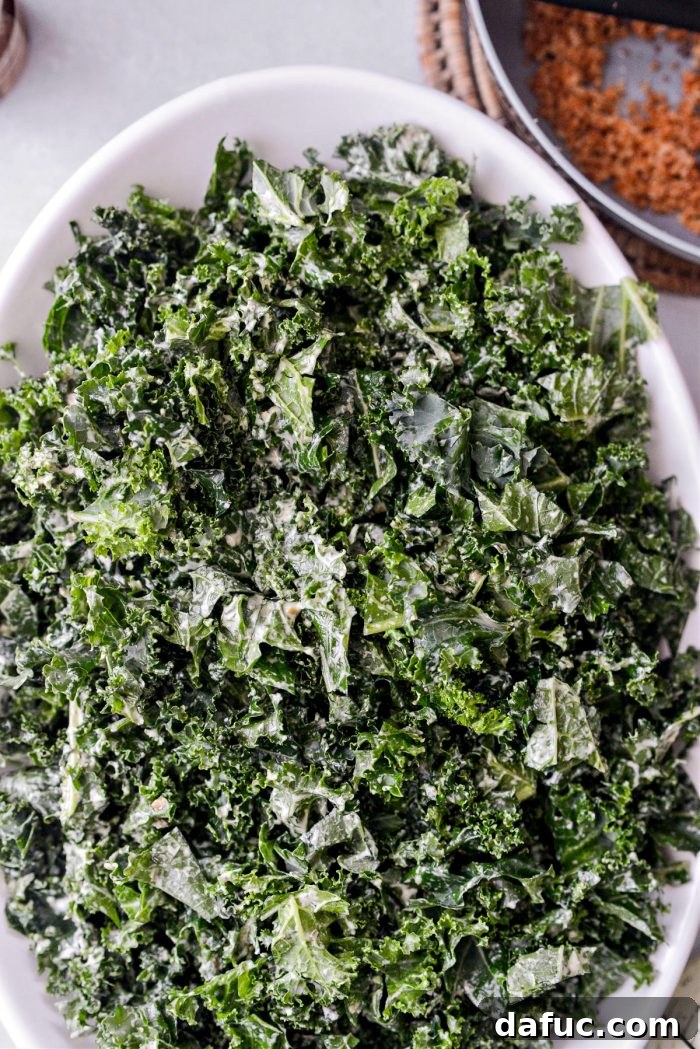 Zesty Caper Kale Delight 17 transfer to large platter