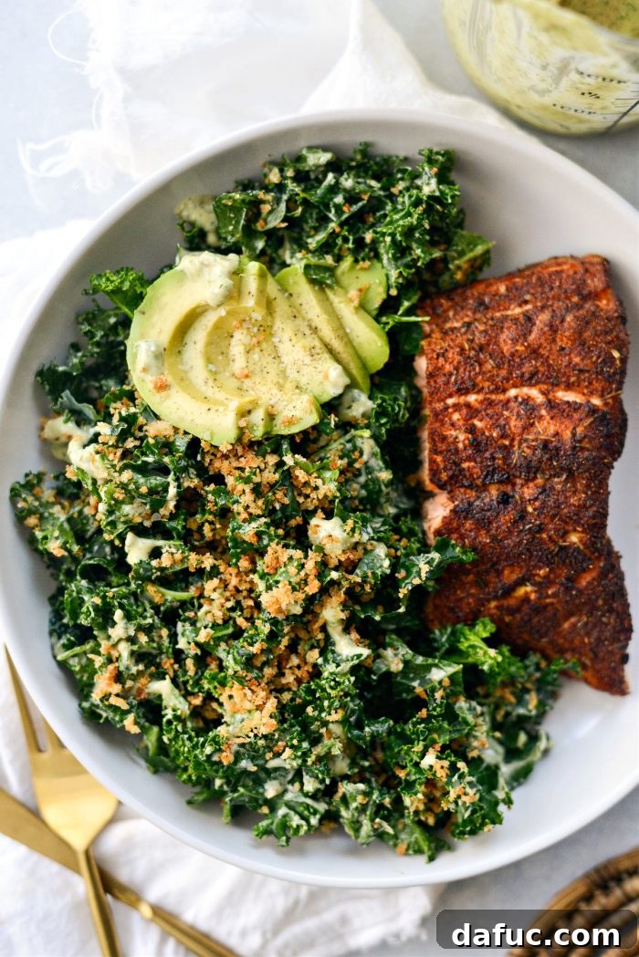 Zesty Caper Kale Delight 3 Kale Salad with Creamy Caper Dressing