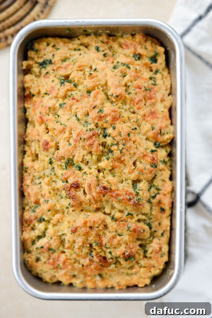 Close-up of garlic butter brushed Irish Beer and Cheddar Bread