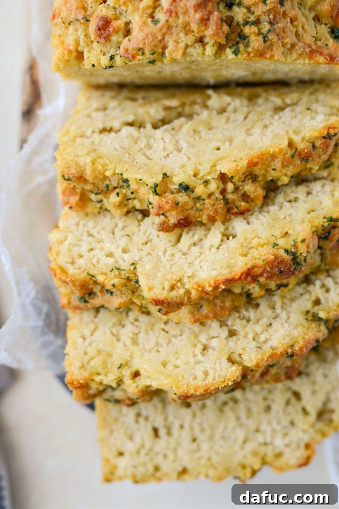 Irish Beer and Cheddar Bread served with a dollop of butter