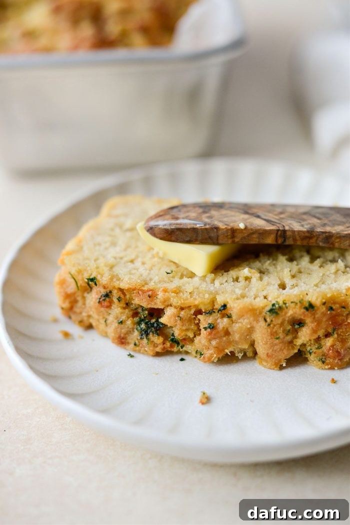 Beautifully arranged slices of Irish Beer and Cheddar Bread