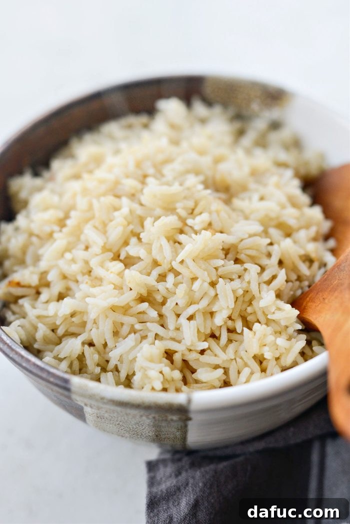 A bowl of protein-packed rice, garnished and ready