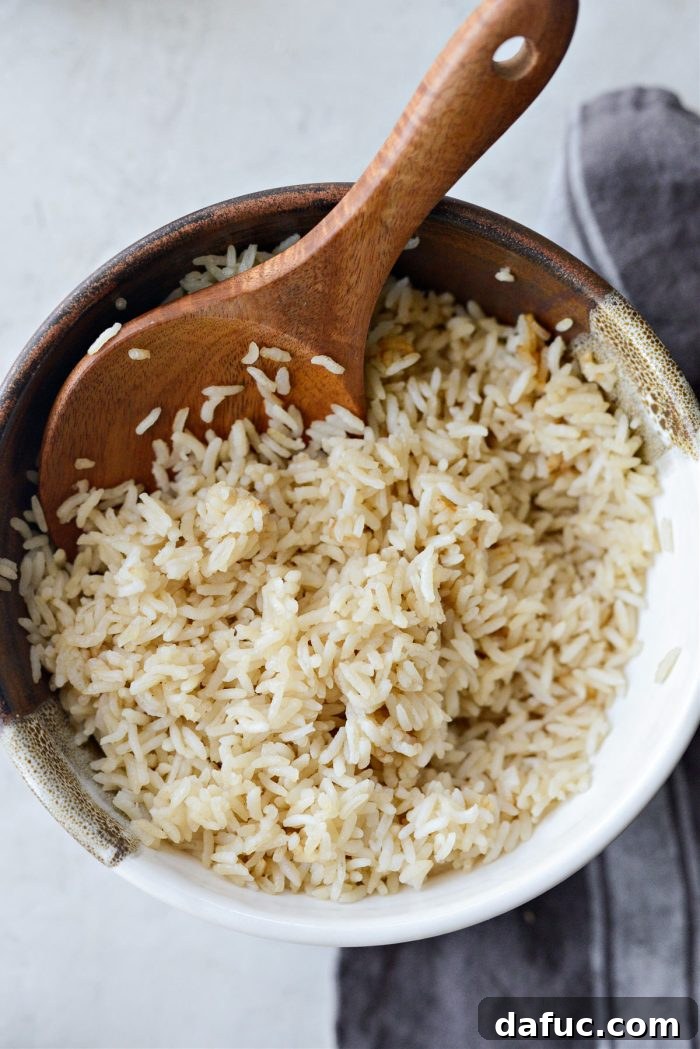 Another appealing shot of Protein Rice, ready to be served