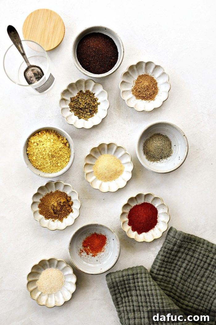 ingredients for Chicken Taco Seasoning
