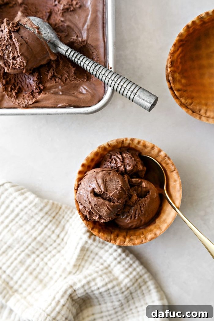 No Churn Chocolate Ice Cream