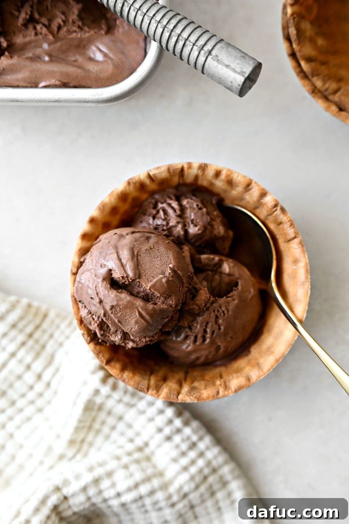 No Churn Chocolate Ice Cream
